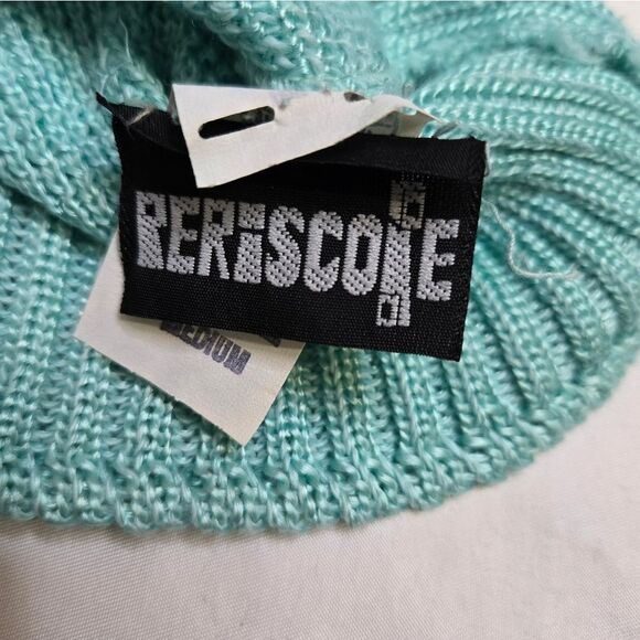 VINTAGE 70s sleeveless intarsia floral teal light academia sweater vest S‎ - Picture 4 of 9